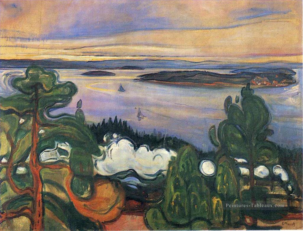 fumée de train 1900 Edvard Munch Expressionnisme Peintures à l'huile